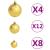Set globuri de Crăciun 100 buc. 3/4/6 cm, maro/bronz/auriu GartenMobel Dekor