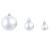 Set globuri de Crăciun 100 de piese, 3/4/6 cm, alb/gri GartenMobel Dekor