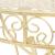 Masă laterală stil vintage semirotundă metal 72x36x74 cm auriu GartenMobel Dekor