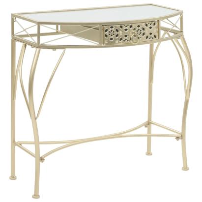 Masă laterală stil franțuzesc, auriu, 82 x 39 x 76 cm, metal GartenMobel Dekor
