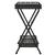 Măsuță de ceai pliabilă stil vintage negru 58x35x72 cm metal GartenMobel Dekor