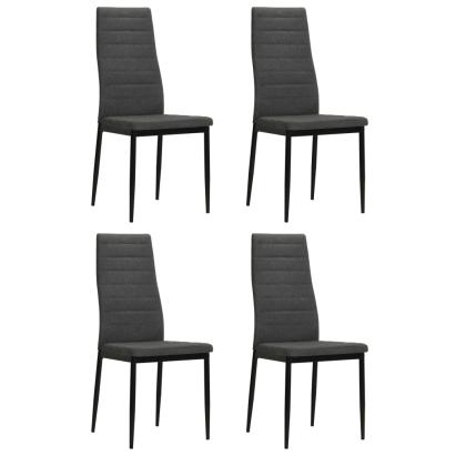 Scaune de bucătărie pivotante, 4 buc., gri închis, textil GartenMobel Dekor