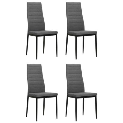 Scaune de bucătărie pivotante, 4 buc., gri deschis, textil GartenMobel Dekor