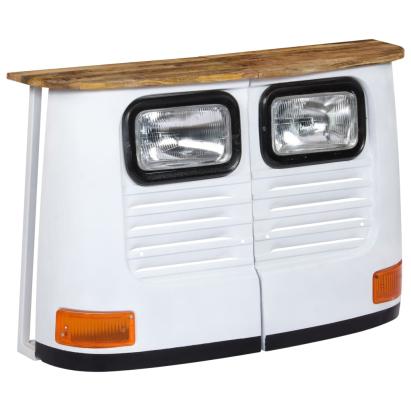 Servantă camion, alb, lemn masiv de mango GartenMobel Dekor