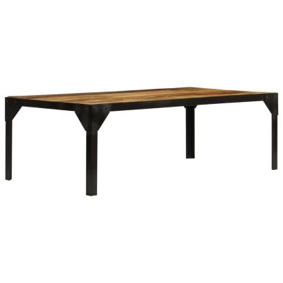 Măsuță de cafea, 110 cm, lemn masiv de mango nefinisat, oțel GartenMobel Dekor