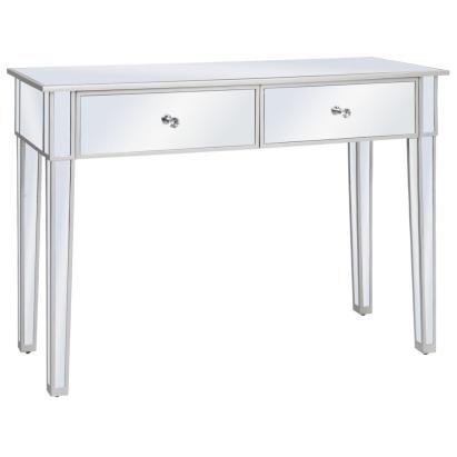 Masă consolă tip oglindă, MDF și sticlă, 106,5 x 38 x 76,5 cm GartenMobel Dekor