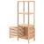 Dulap depozitare baie, 39,5x35,5x123 cm, lemn de nuc masiv GartenMobel Dekor