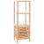 Dulap depozitare baie, 39,5x35,5x123 cm, lemn de nuc masiv GartenMobel Dekor