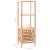 Dulap depozitare baie, 39,5x35,5x123 cm, lemn de nuc masiv GartenMobel Dekor