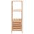 Dulap depozitare baie, 39,5x35,5x123 cm, lemn de nuc masiv GartenMobel Dekor