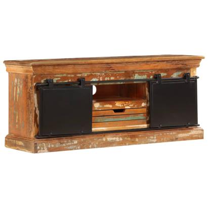 Comodă TV, 110 x 30 x 45 cm, lemn masiv reciclat GartenMobel Dekor