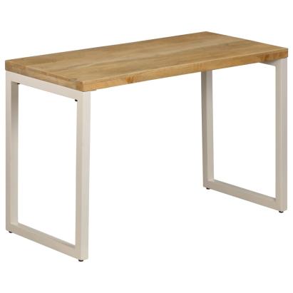 Masă de bucătărie, 115x55x76 cm, lemn masiv de mango și oțel GartenMobel Dekor