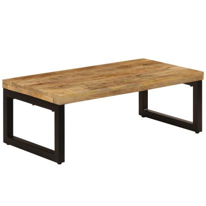 Măsuță de cafea, 100x50x35 cm, lemn masiv de mango și oțel GartenMobel Dekor
