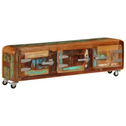 Comodă TV, 120 x 30 x 37 cm, lemn masiv reciclat GartenMobel Dekor