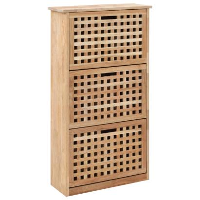 Dulap depozitare pantofi, 55 x 20 x 104 cm, lemn masiv de nuc GartenMobel Dekor