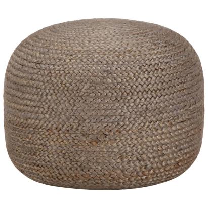 Taburet lucrat manual, gri deschis, 45 x 30 cm, iută GartenMobel Dekor