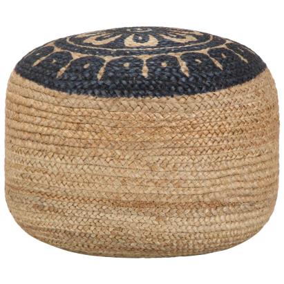 Taburet puf lucrat manual, 45 x 30 cm, iută GartenMobel Dekor