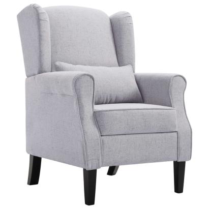 Fotoliu, gri deschis, material textil GartenMobel Dekor