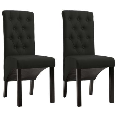 Scaune de bucătărie, 2 buc. negru, textil GartenMobel Dekor