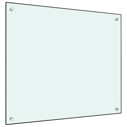 Panou antistropi de bucătărie, alb, 70x60 cm, sticlă securizată GartenMobel Dekor