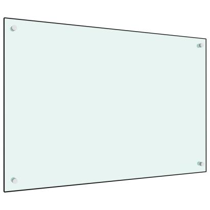 Panou antistropi de bucătărie, alb, 90x60 cm, sticlă securizată GartenMobel Dekor