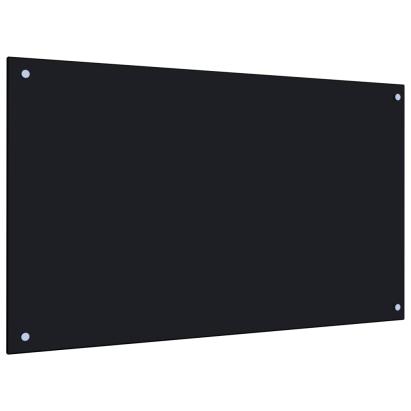 Panou antistropi de bucătărie negru 100x60 cm sticlă securizată GartenMobel Dekor