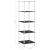 Raft cu 5 niveluri, negru, 40 x 40 x 130 cm, sticlă securizată GartenMobel Dekor