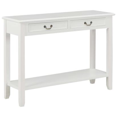 Masă consolă, alb, 110 x 35 x 80 cm, lemn GartenMobel Dekor