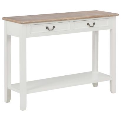 Masă consolă, alb, 110 x 35 x 80 cm, lemn GartenMobel Dekor