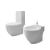 Set de toaletă & bideu, alb, ceramică GartenMobel Dekor