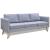 Set canapele cu 2 locuri și 3 locuri, textil, gri deschis  GartenMobel Dekor