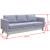 Set canapele cu 2 locuri și 3 locuri, textil, gri deschis  GartenMobel Dekor