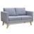 Set canapele cu 2 locuri și 3 locuri, textil, gri deschis  GartenMobel Dekor
