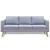 Set canapele cu 2 locuri și 3 locuri, textil, gri deschis  GartenMobel Dekor