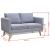 Set canapele cu 2 locuri și 3 locuri, textil, gri deschis  GartenMobel Dekor