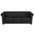 Canapea Chesterfield cu 2 și 3 locuri, piele artificială, negru  GartenMobel Dekor