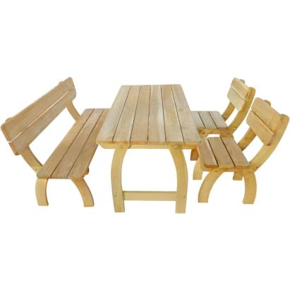 Set mobilier de exterior, 4 piese, lemn de pin tratat GartenMobel Dekor