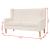 Set de canapele 2 piese, alb crem, material textil GartenMobel Dekor