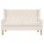 Set de canapele 2 piese, alb crem, material textil GartenMobel Dekor