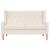 Set de canapele 2 piese, alb crem, material textil GartenMobel Dekor