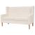 Set de canapele 2 piese, alb crem, material textil GartenMobel Dekor