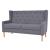Set canapea, 3 piese, textil, Gri GartenMobel Dekor