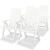 Set mobilier de exterior, 5 piese, alb, plastic GartenMobel Dekor