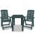 Set mobilier bistro, 3 piese, verde, plastic GartenMobel Dekor