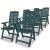 Set mobilier de exterior, 7 piese, verde, plastic GartenMobel Dekor