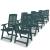 Set mobilier de exterior, 9 piese, verde, plastic GartenMobel Dekor