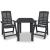 Set mobilier bistro, 3 piese, antracit, plastic GartenMobel Dekor