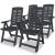 Set mobilier de exterior, 5 piese, antracit, plastic GartenMobel Dekor