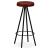 Set mobilier bar, 3 piese lemn masiv reciclat și piele naturală GartenMobel Dekor