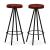 Set mobilier bar, 3 piese lemn masiv reciclat și piele naturală GartenMobel Dekor
